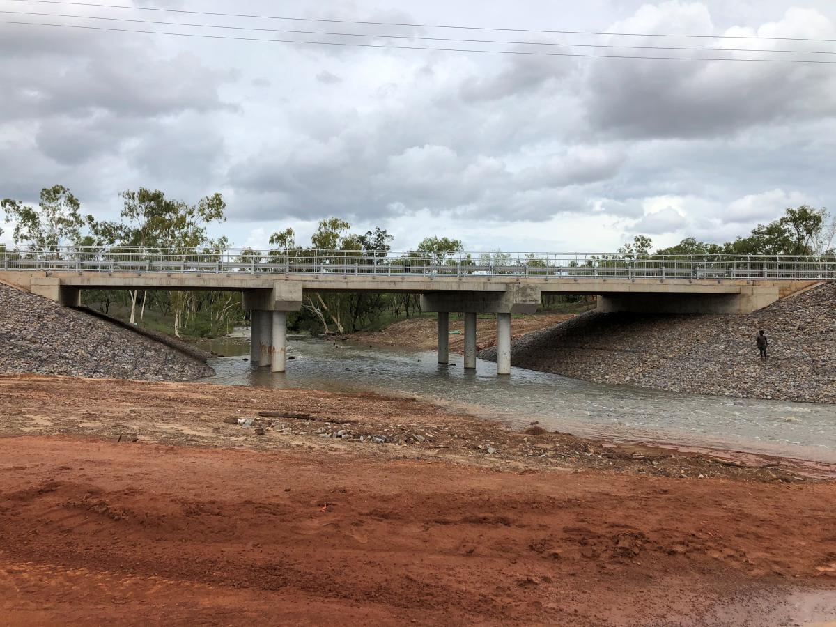 Bridge over low running water 