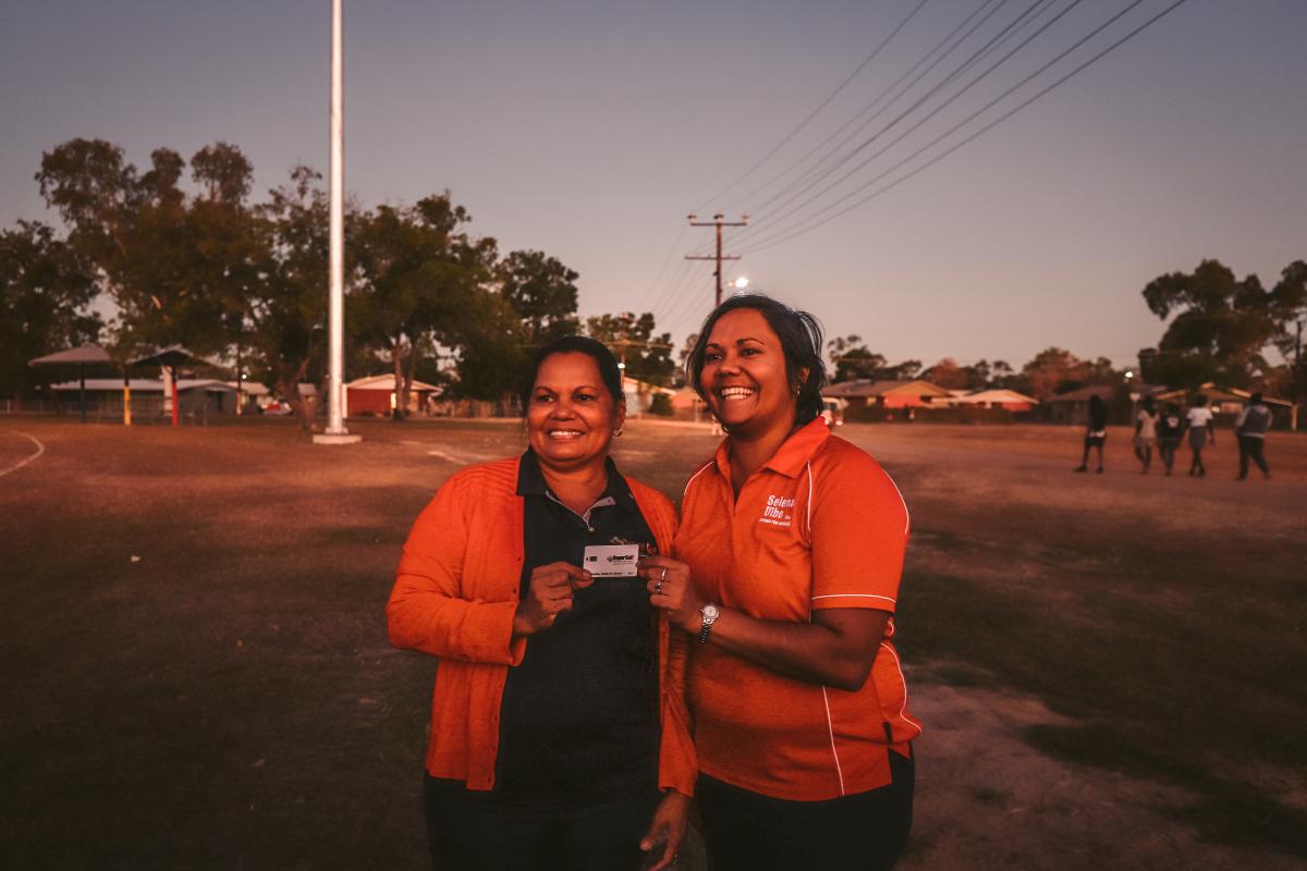 Selena Uibo and Helen Lee posing under new lights