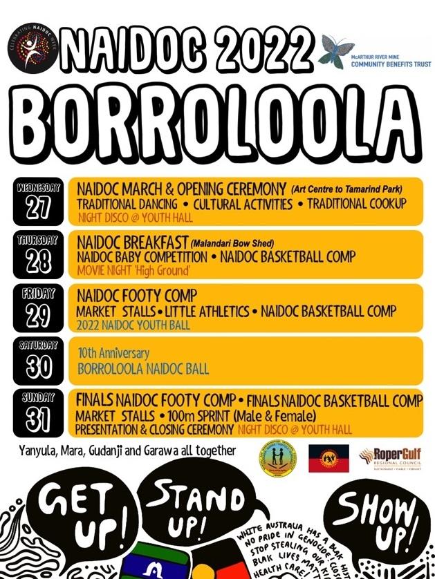 NAIDOC 2022 Borroloola poster