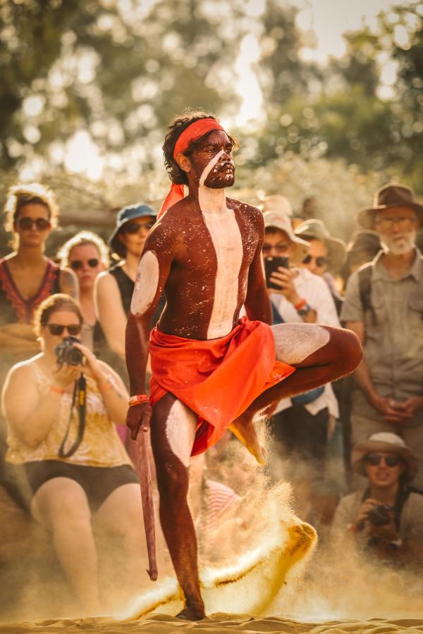 Man performing traditional dancing